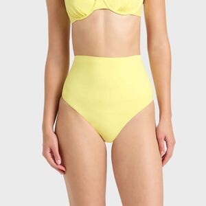 BONDI BORN Faith High Waist Bikini Bottoms in Lemonade Small